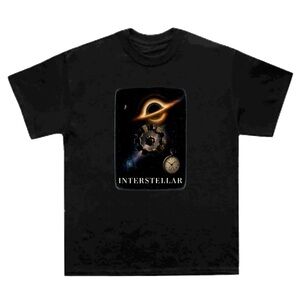 Interstellar Black Graphic T-Shirt
